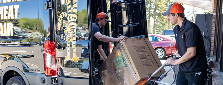 New Furnace Moving By Tiger Plumbing